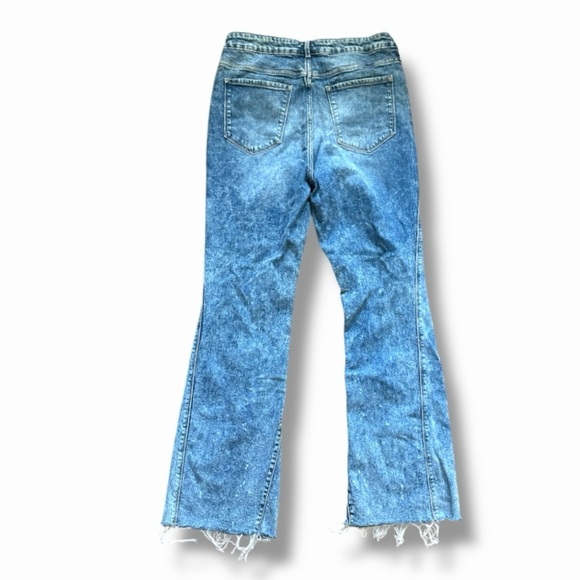 Old Navy Extra High Rise Blue Acid Wash Flare Jeans Women's Size 14 NWOT Boho - Picture 2 of 14